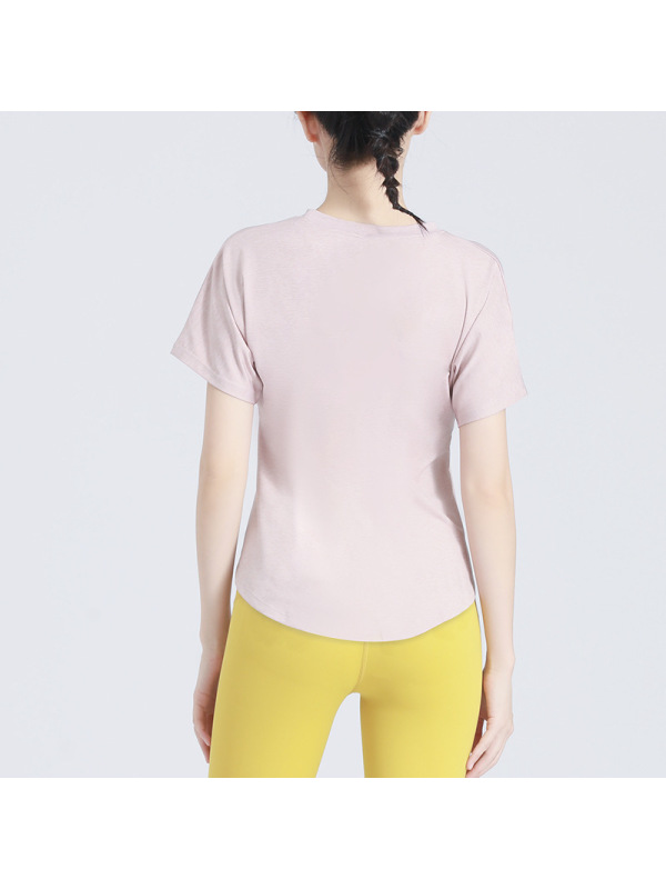 CeenBulled瑜伽服女夏季宽松T恤裸感透气休闲运动服健身晨跑步短袖速干上衣