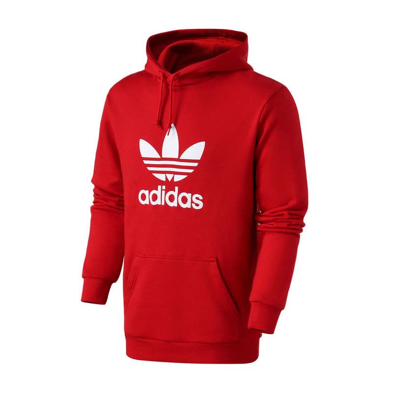 adidas阿迪达斯三叶男装男运动休闲红色卫衣DX3614图片