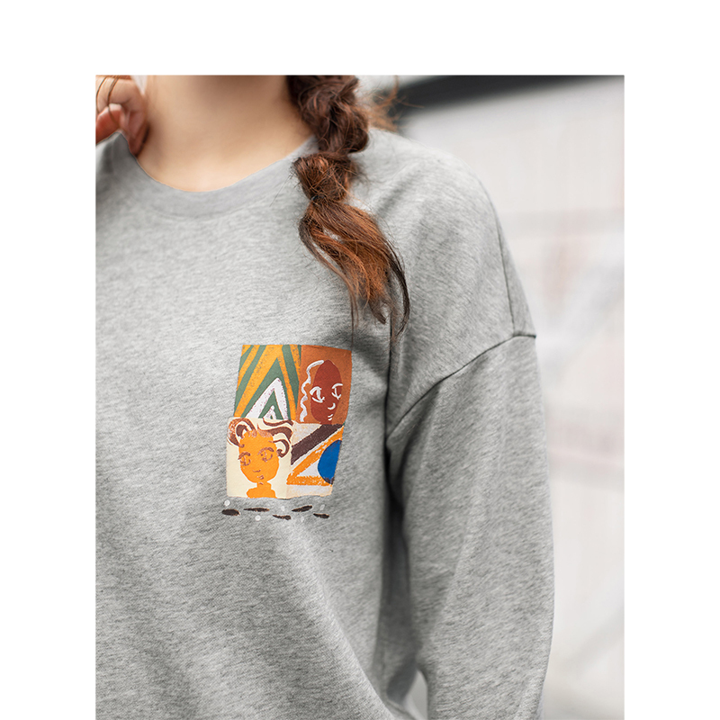 茵曼inman女士卫衣帽衫