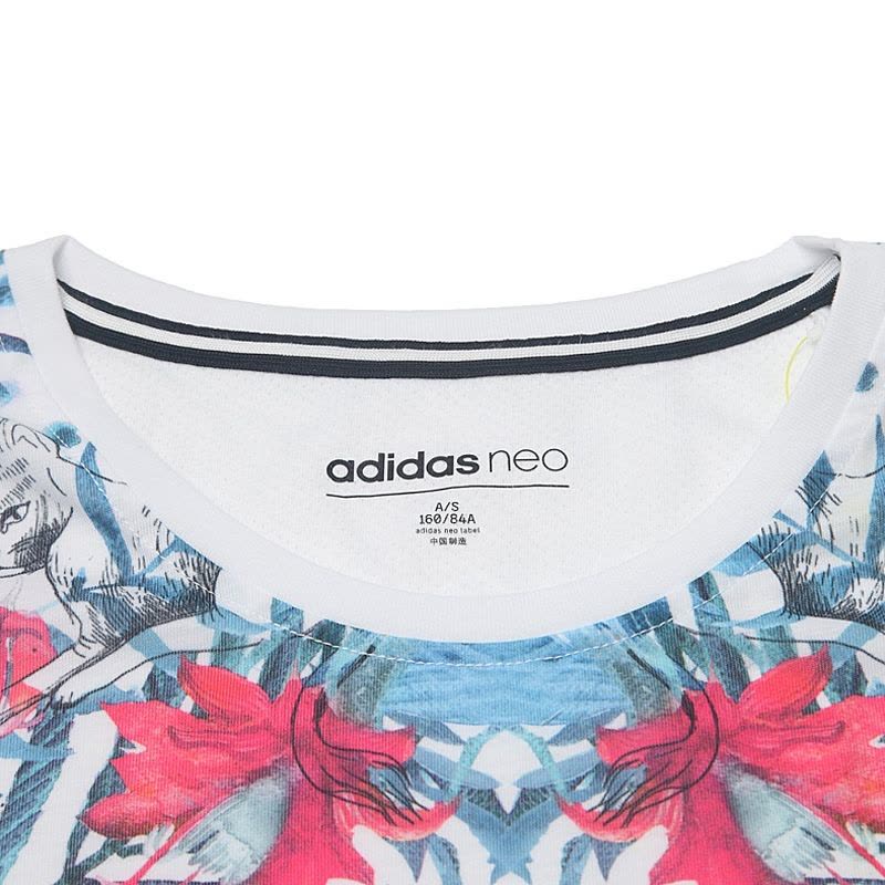 ADIDAS阿迪达斯neo秋季女子休闲运动舒适短袖T恤BP6636图片