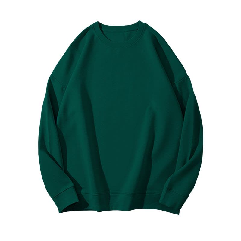 纯色加绒卫衣女秋冬韩版宽松休闲上衣T恤女学生情侣装外套打底衫图片