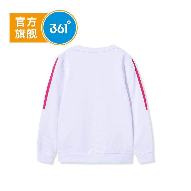361度童装女童卫衣2019春季字母套头休闲卫衣圆领衫T恤
