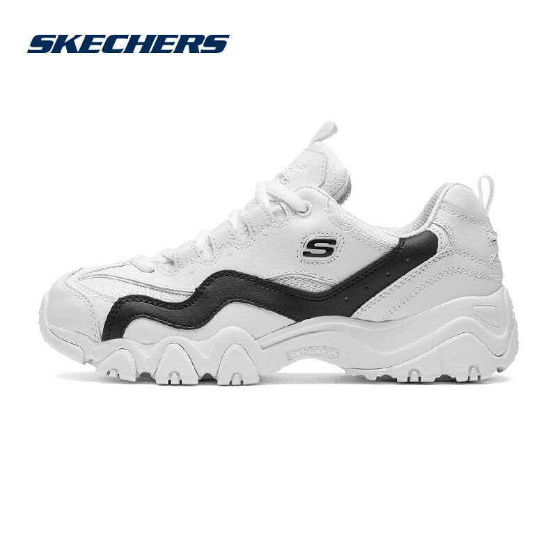 Skechers斯凯奇新款情侣鞋D'lites熊猫鞋 厚底增高老爹鞋88888001图片
