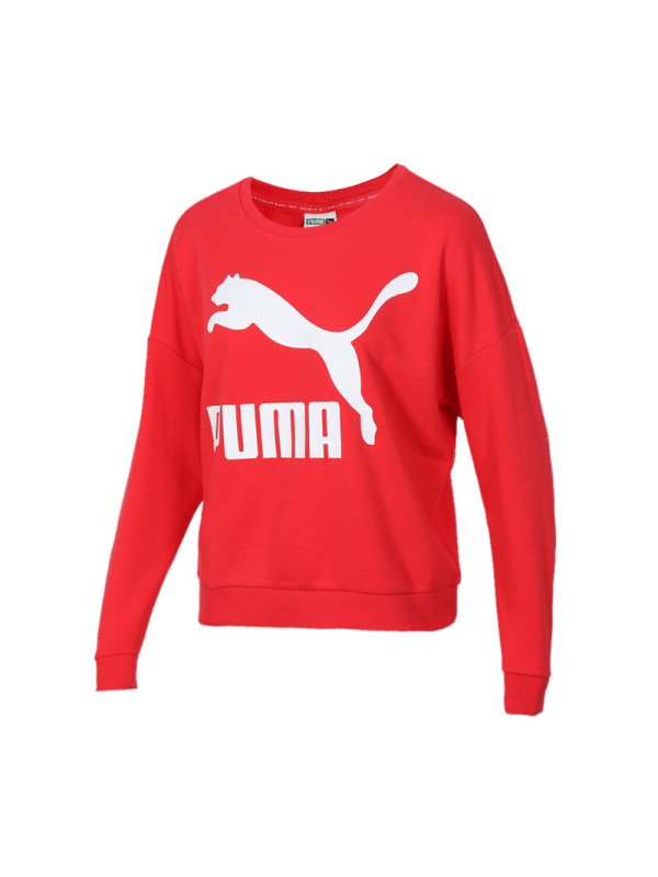 PUMA(彪马)女装 2019春季新款时尚耐磨运动服舒适透气针织卫衣套头衫