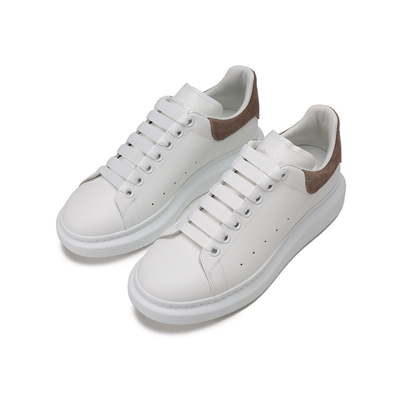 亚历山大·麦昆 ALEXANDER MCQUEEN 男士皮革系带休闲运动鞋厚底鞋小白鞋553680 WIBN2