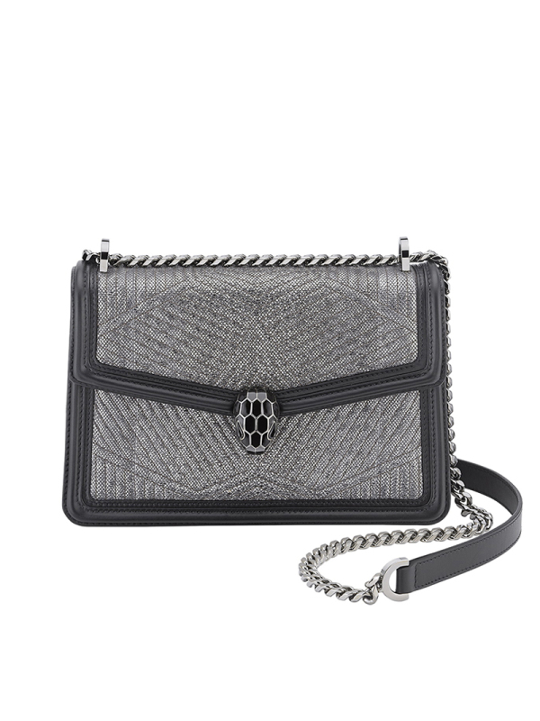 【预定】BVLGARI宝格丽 Serpenti Diamond Blast经典蛇头单肩包289478水蛇皮/牛皮革