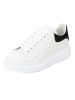 预售McQueen Sneakers Oversize小白鞋 白色厚鞋底光面皮553770黑尾 女士低帮鞋运动休闲鞋