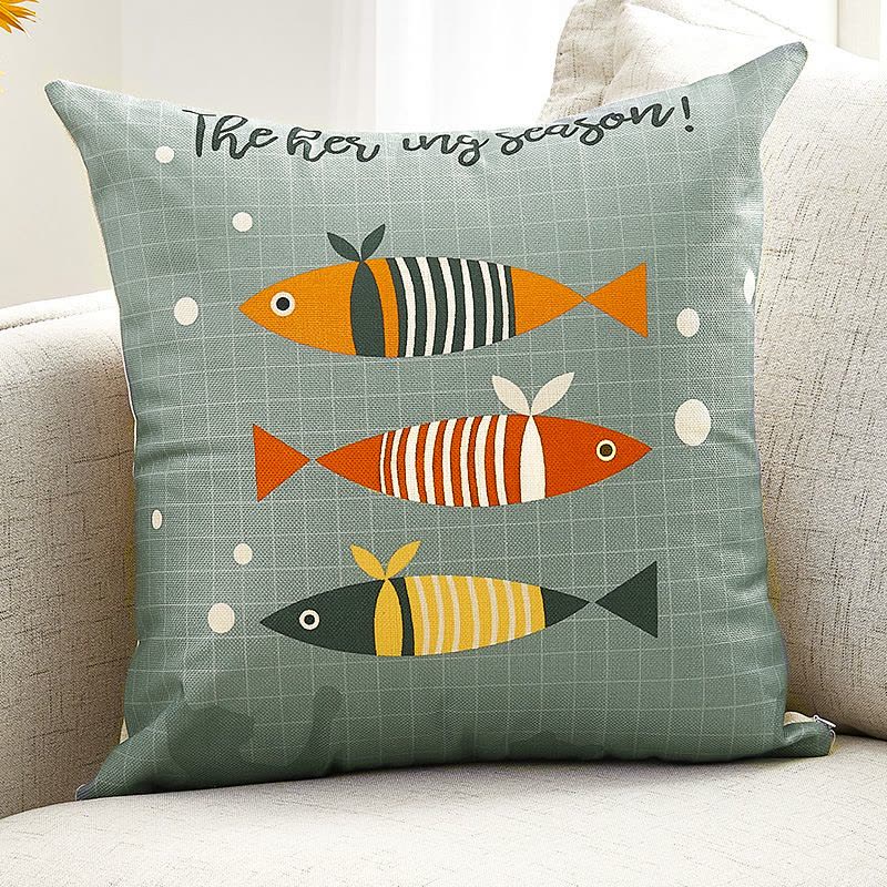 Ceba加厚亚麻布艺抱枕客厅大号靠垫沙发办公室床头靠枕腰枕简约靠背套图片