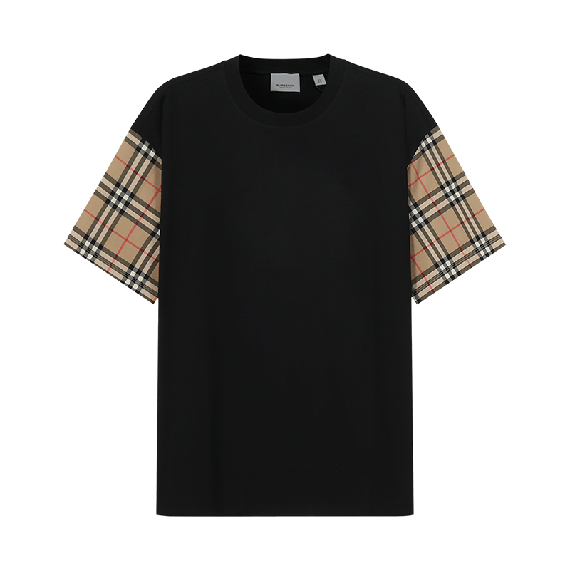博柏利/巴宝莉 BURBERRY 女款Vintage复古格纹棉质宽松版圆领短袖T恤 80430571图片