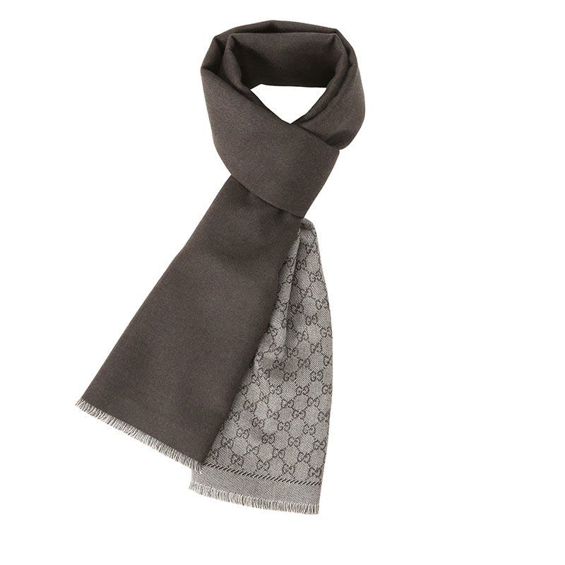 古驰 GUCCI 围巾 GG双G印花款402093 男女同款围巾图片