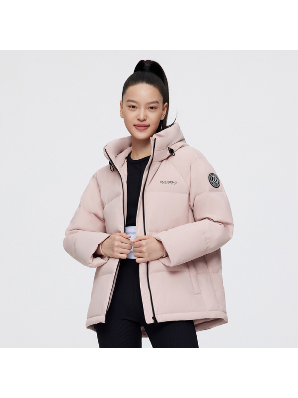 百亿波司登2022新款羽绒服女款连帽时尚简约百搭宽松休闲