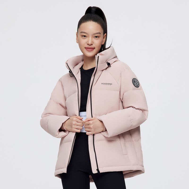 百亿波司登2022新款羽绒服女款连帽时尚简约百搭宽松休闲图片