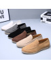 复古英伦翻毛皮一脚蹬乐福鞋男士韩版商务透气套脚休闲软底懒人鞋