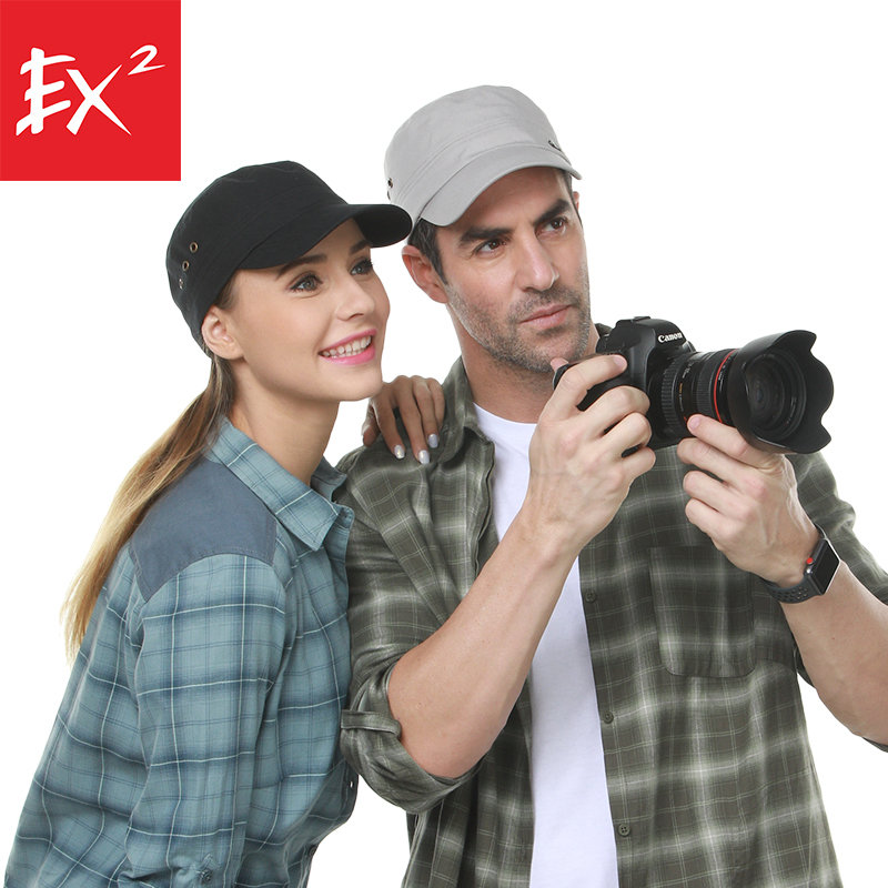 EX2伊海诗帽子男女同款帽围可节简约军帽