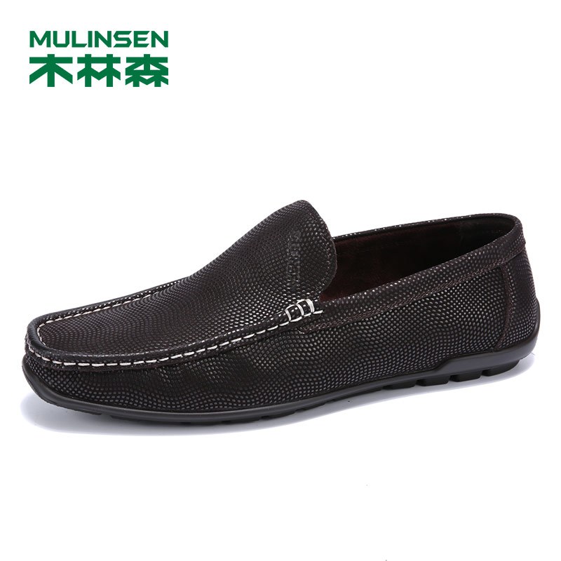 木林森男鞋春季真皮休闲鞋SS97301
