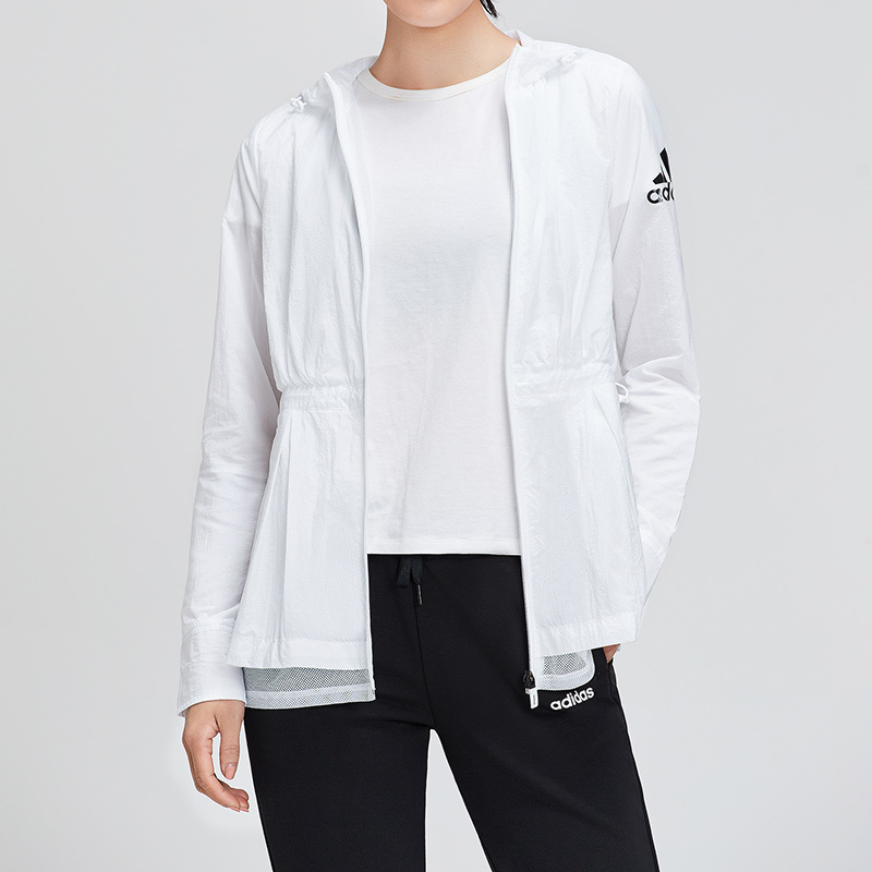 adidas女服外套夹克梭织休闲运动服EA3106