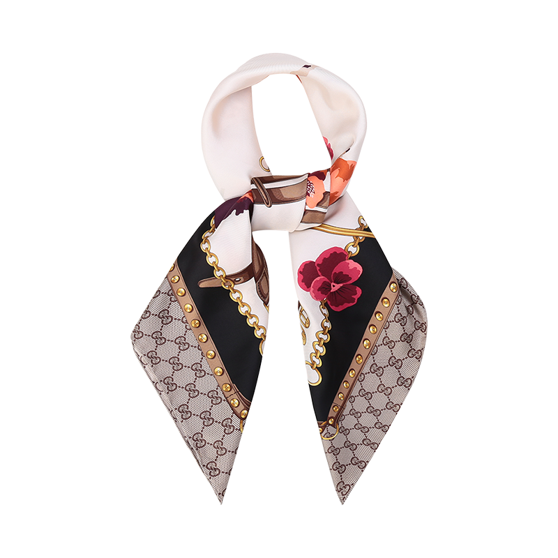 gucci古驰女士桑蚕丝方巾丝巾围巾5087963g001