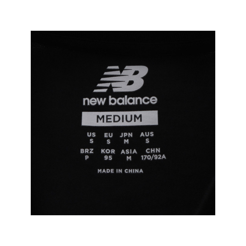【自营】New Balance/NB男短袖T恤休闲圆领针织上衣AMT81593-BK L AMT81593-BK黑色