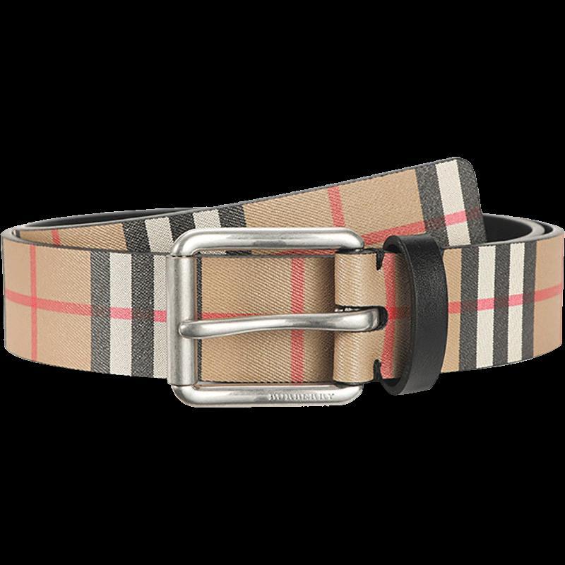 burberry博柏利男士格纹牛皮皮带腰带40748241