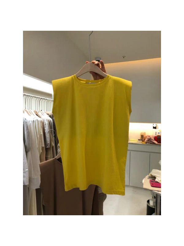 纯色圆领外穿无袖T恤女夏宽松打底衫显瘦休闲背心上衣服韩国女装