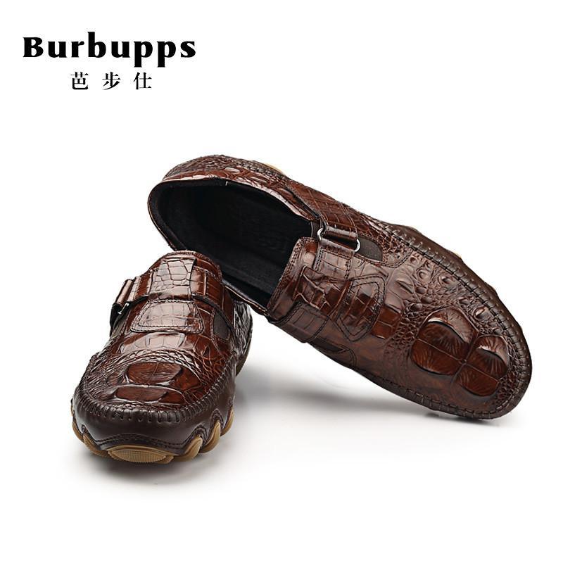 法国芭步仕Burbupps 2018新款爆款男士真皮时尚八爪鱼豆豆鞋