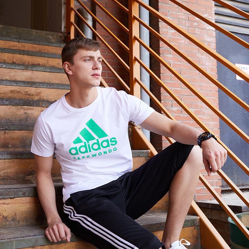 adidas阿迪达斯跆拳道休闲男装圆领运动短袖速干跑步T恤ADICTT-WGN-1图片
