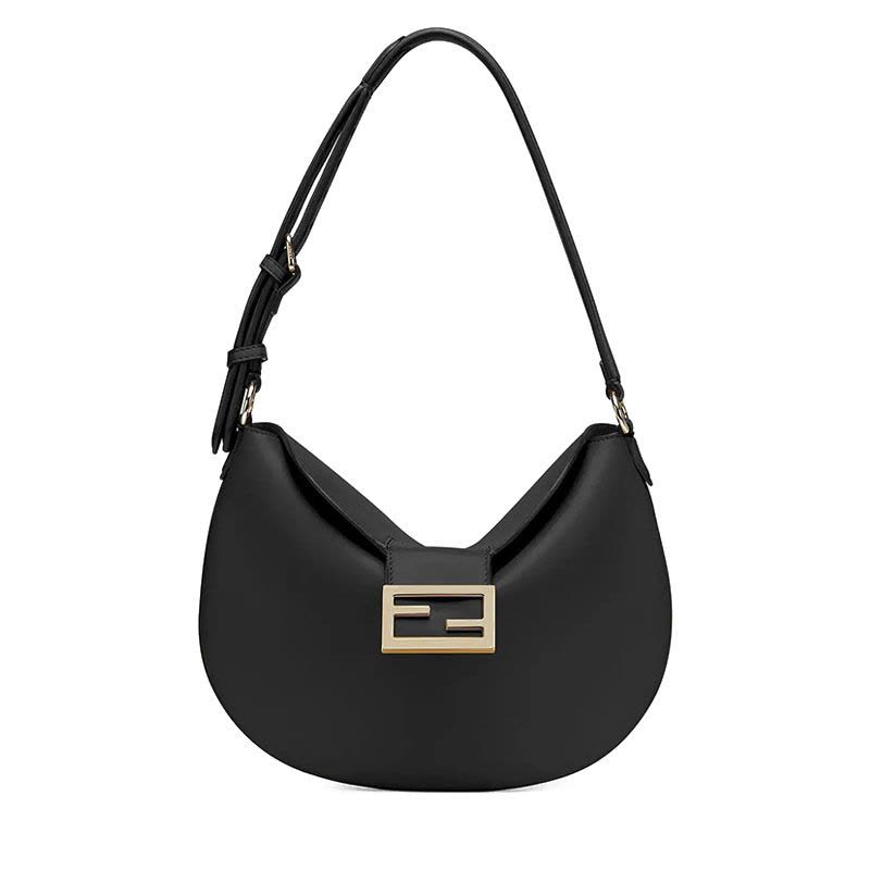 预售 芬迪FENDI 腋下包 FF互扣光面皮 女士单肩包 8BR790图片