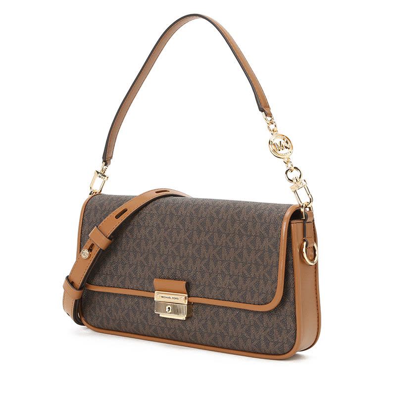 MICHAEL KORS BRADSHAW 腋下包 锁扣 织物拼皮 30S1G2BL1B图片