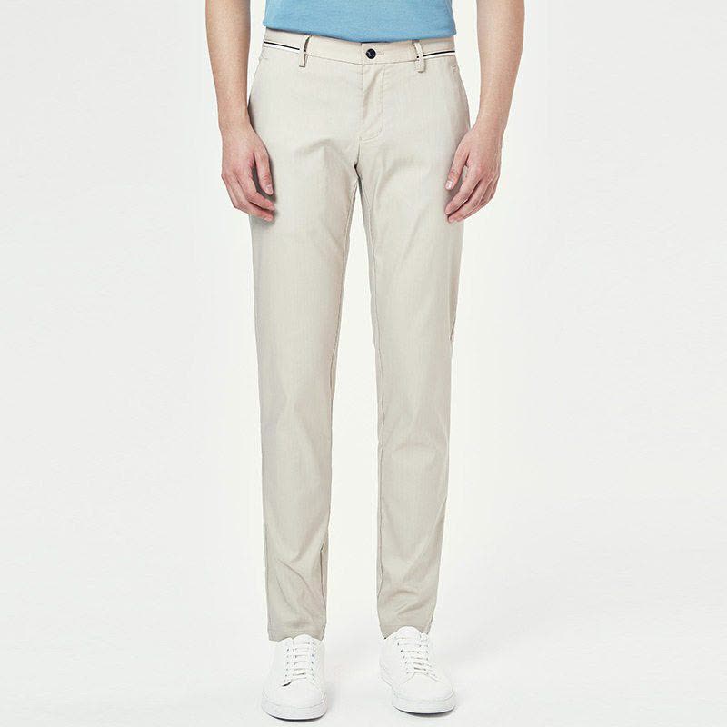 七匹狼休闲裤2019春季男士时尚商务休闲修身微弹长裤子图片