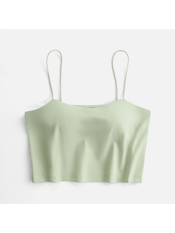 Ceba春夏细肩带背心式文胸一体式无钢圈内衣美背抹胸薄款防走光裹胸罩