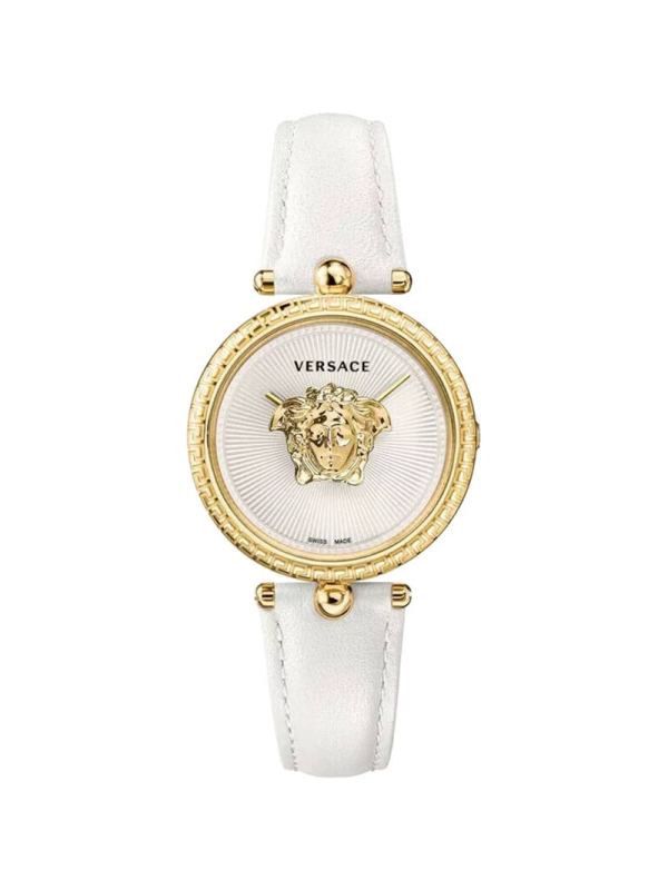 versace范思哲美杜莎皮质表带个性石英女士手表vecq00218