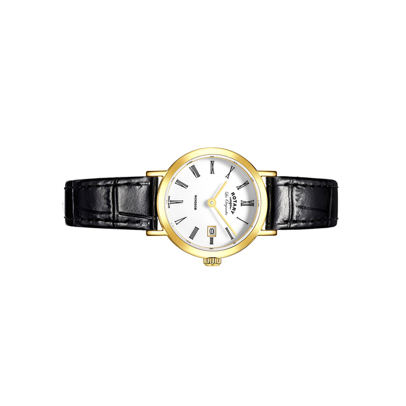 Rotary 劳特莱石英表女温莎系列瑞士品牌休闲商务女士腕表LS90156-01