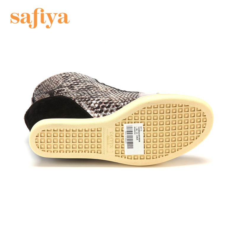 索菲娅Safiya牛皮圆头高跟系带印花深口女鞋SF44110188