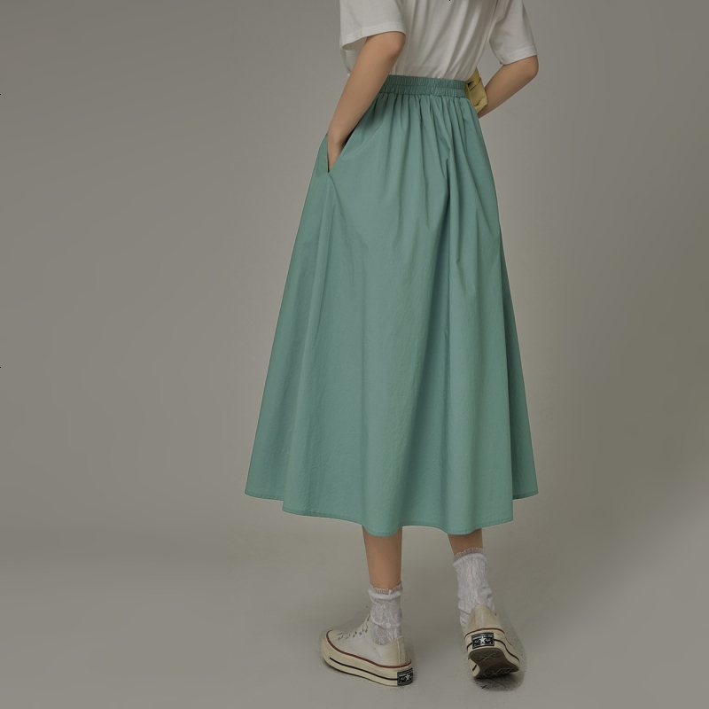 OtherMix蓝天白云初恋裙2021年夏季新款女中长显瘦a字半身裙子潮
