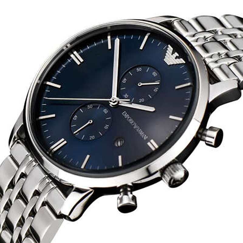 阿玛尼emporioarmani男士手表时尚石英表男休闲带日历腕表ar1648