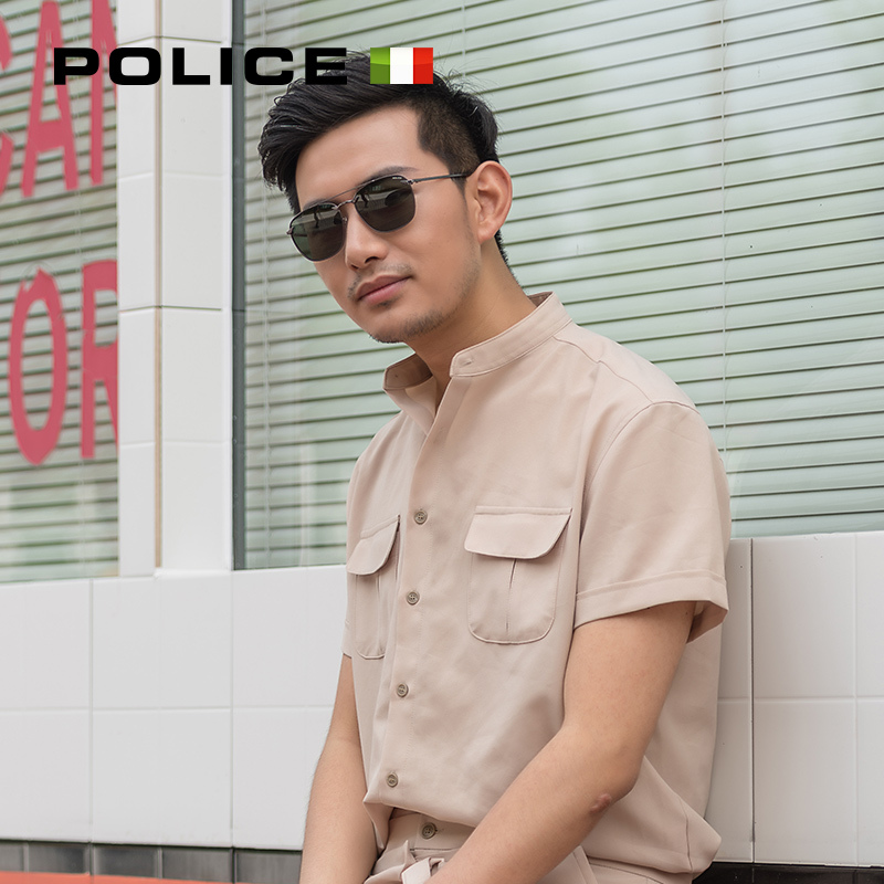 意大利POLICE新款男士眼镜太阳镜男潮人开车墨镜个性简约复古_1