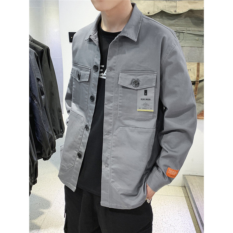 三弦(LA CORDE)2019春秋季新款男潮流工装夹克男外套 LA-DM-9015