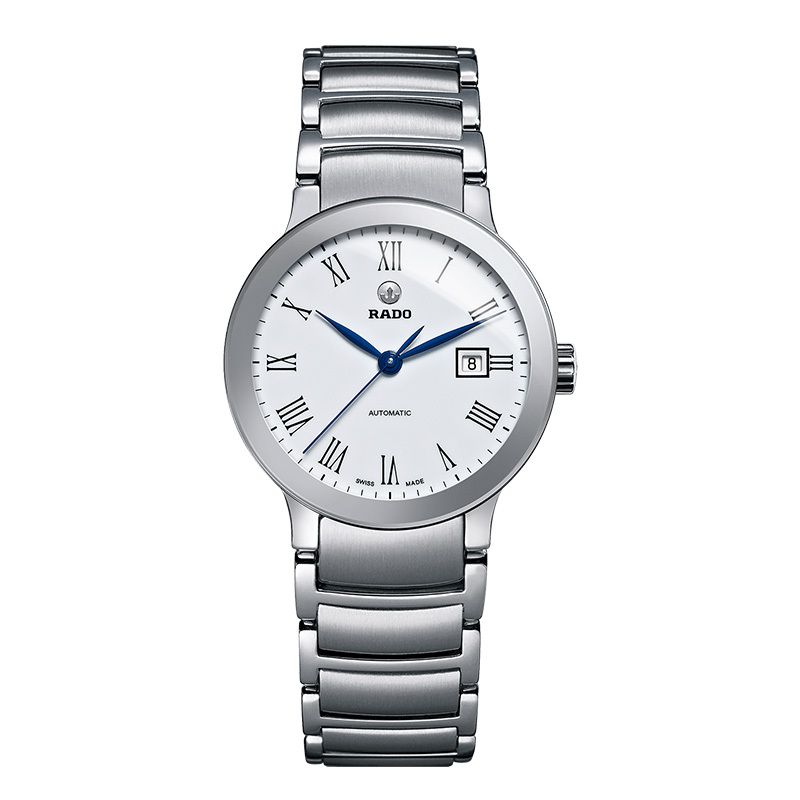 雷达rado瑞士手表晶萃系列时尚优雅简约机械女表28mm白盘钢带r309