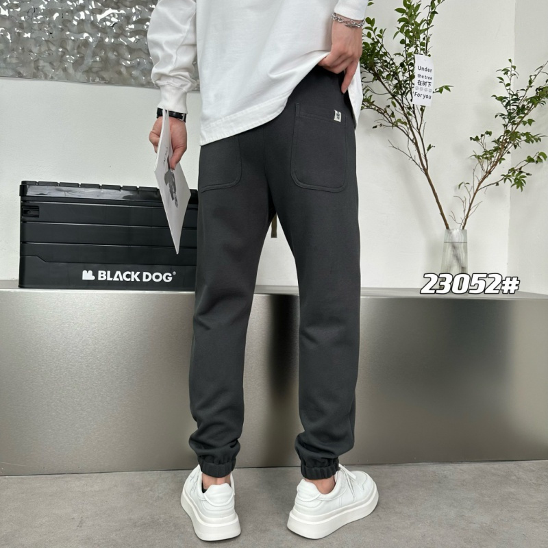 休闲裤男士卫裤秋冬新款简约印花宽松时尚束脚运动裤子九分裤易搭