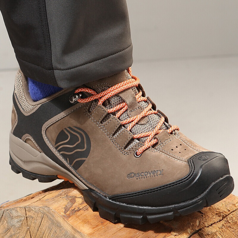 discovery户外男式运动休闲低帮牛皮保暖透气徒步登山鞋dfaa91002