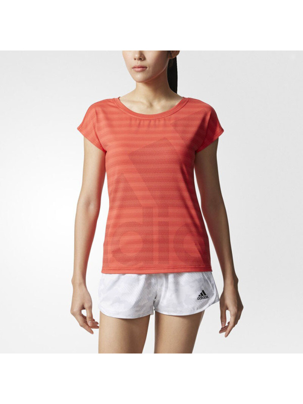 Adidas阿迪达斯女装夏季运动服休闲透气户外短袖T恤CF3658