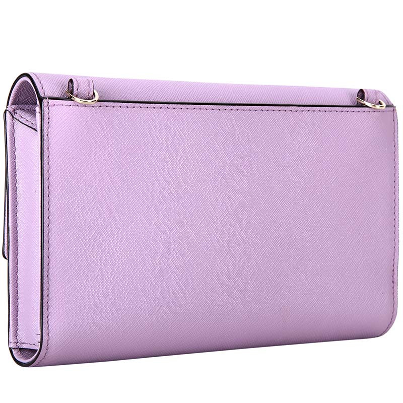 凯特·丝蓓 Kate Spade 奢侈品 女士紫色皮质单肩斜挎包 WLRU2667 595