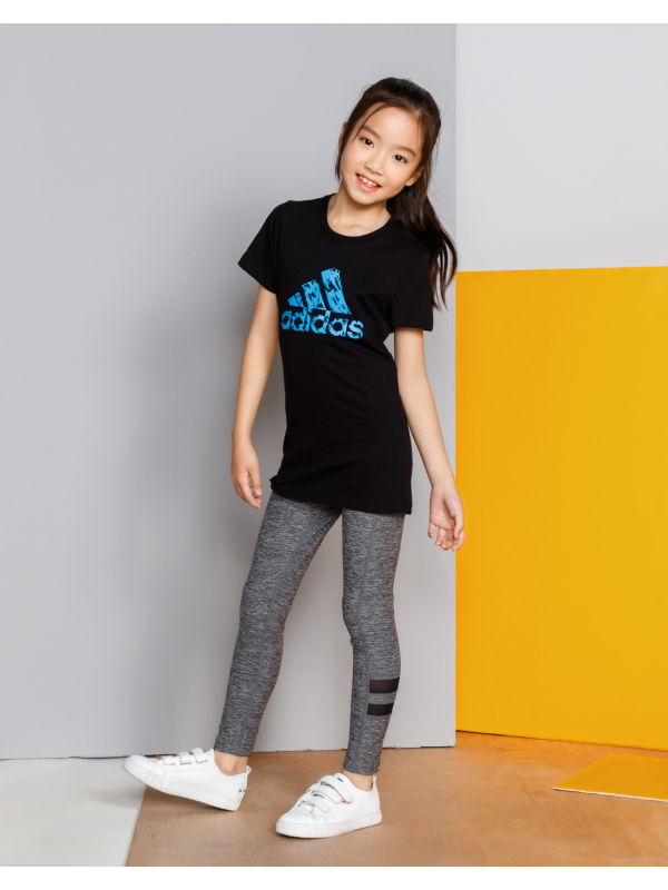 正品阿迪达斯童装针织T恤运动短袖经典logoT恤ADITSG2Y-BKBU