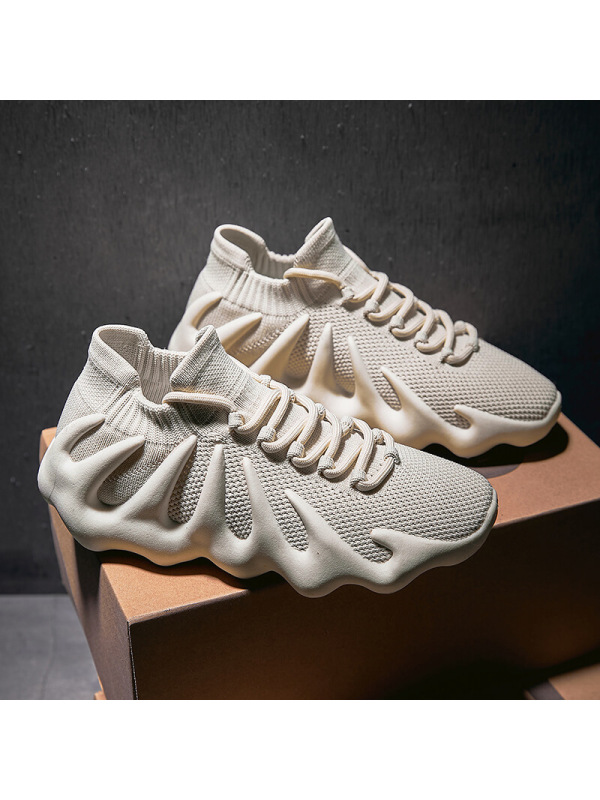 Ceba新款火山底椰子鞋2021夏季潮流飞织透气运动鞋个性低帮跑步女鞋