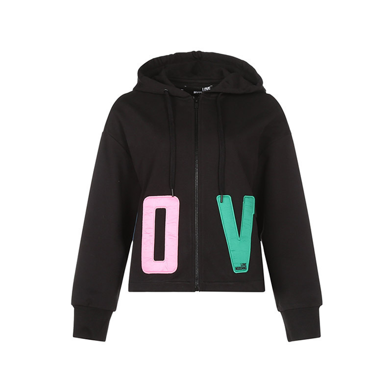 LOVE MOSCHINO 女士棉质连帽上衣外套W3381 80 M4266