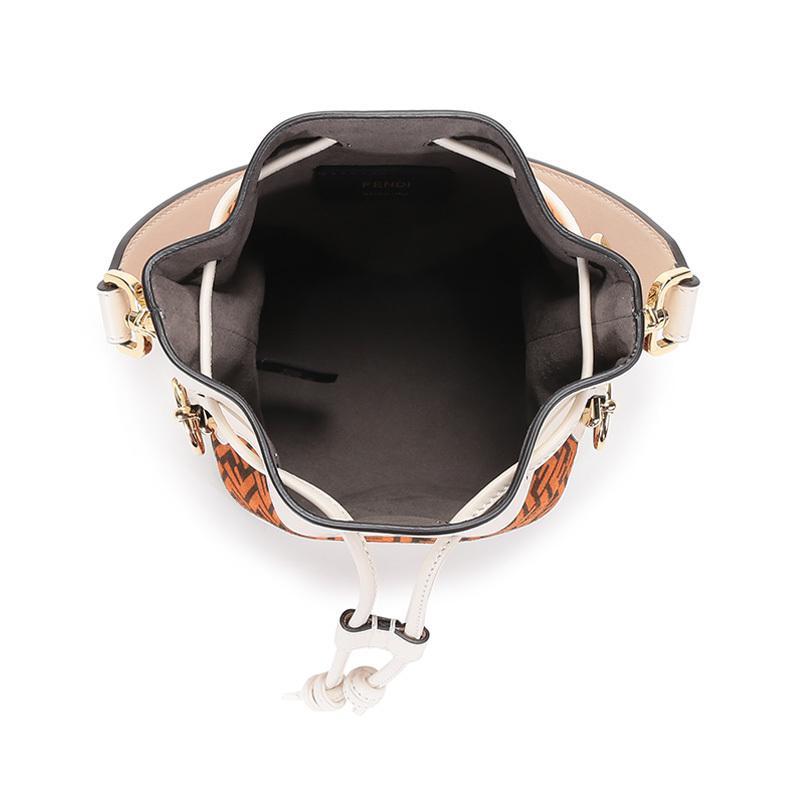 FENDI 2021春夏 女士 牛皮Mon Tresor手提单肩斜挎包水桶包迷你款 8BS010 AFIS