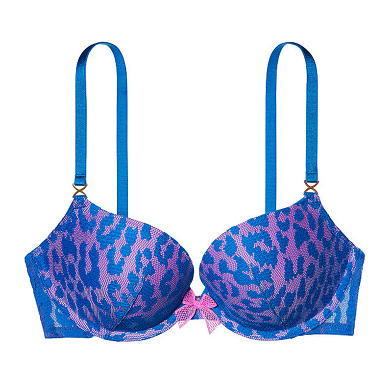 victoriassecret维多利亚的秘密女士蕾丝网面文胸钢圈聚拢内衣参数