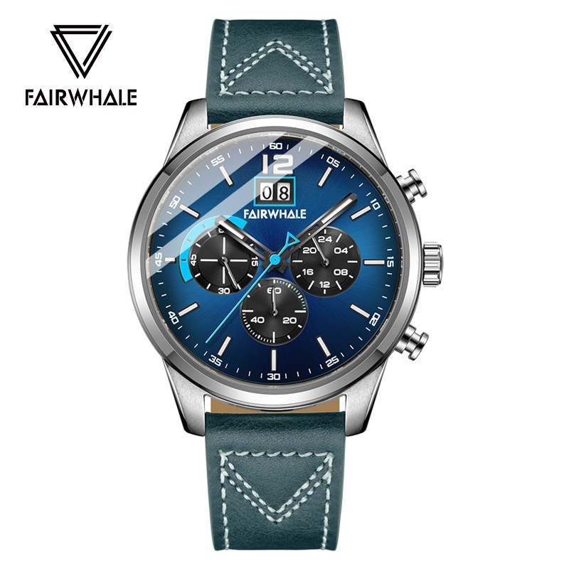 马克华菲fairwhale手表夜光时尚防水机械表等离子真空电镀腕表视频