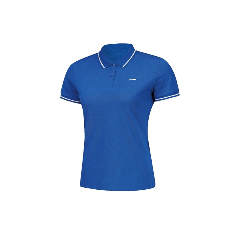 李宁圆领翻领运动女polo衫视频