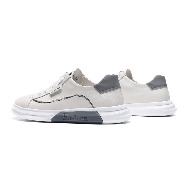 红蜻蜓男士休闲鞋韩版皮鞋男百搭小白鞋夏季新款男鞋真皮板鞋潮鞋图片